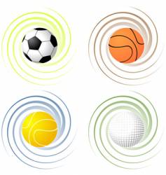 Twisted sport balls vector image