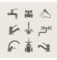 Water-supply faucet mixer vector image