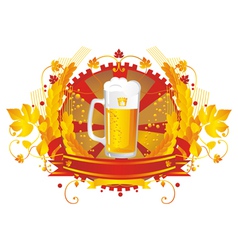 Beer mug in a vignette vector image
