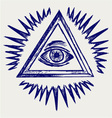 All seeing eye vector image