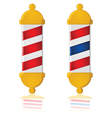 Barber poles vector image