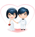 Bride And Groom Getting Married 3 vector image