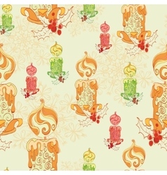 Christmas Lit Candles Light Festive Christmas Lit Candles Light Festive vector image