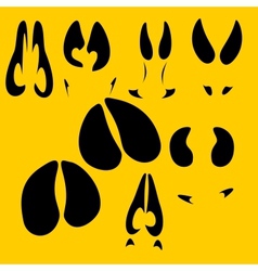 Footprints set - vinyl-ready vector image