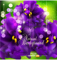 Background with romantic violets vector image
