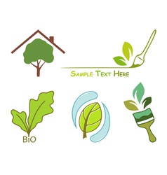 Icons for wood protection vector image