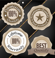 Quality labels vintage style collection vector image