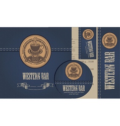 Western bar vector image