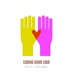 Caring hand logo vector image