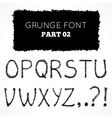 Grunge hand written alphabet vector image