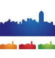 Cityscape four colors vector image