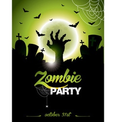 On a Halloween Zombie Party vector image