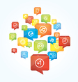 Social media background with speech bubbles - vector image