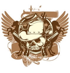 Skull emblem vector image