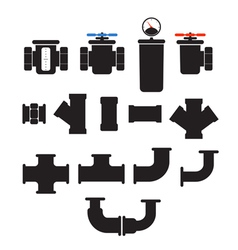 Tube elements collection vector image