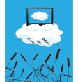 Cloudy technologies vector image