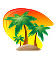 Palm island logo vector image