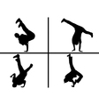 Streetdancer silhouette vector image