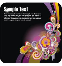 Grunge floral background vector image