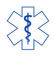 Medical symbol asclepius vector image