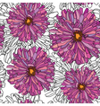 Seamless pattern with flowers vector image
