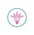 Beauty flower woman abstract logo vector image