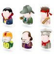 Avatar people web icon set vector image