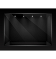 Dark empty show window of shop vector image