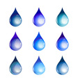 Water drops vector image