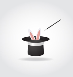 Magic hat with rabbit vector image