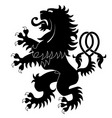 Silhouette of heraldic lion 3 vector image