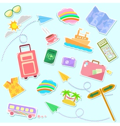 Travel symbols vector image