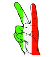 Peace Sign of the Italian flag vector image