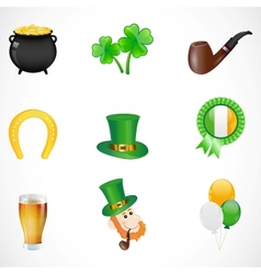 St patricks day icons vector image