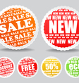Shopping colorful discount labels collection vector image