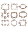 Vintage frame set vector image