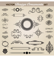 Vector design and swirl ornaments set vector image