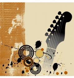 Grunge guitar vector image