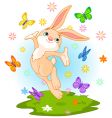 Spring bunny vector image