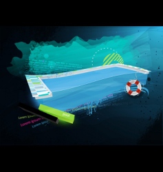 Grunge swimpool design vector image