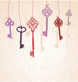 Silhouette keys vector image