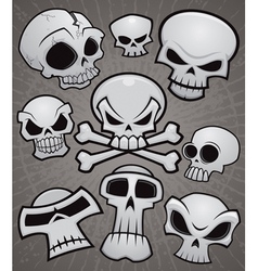 Cartoon Skull Collection vector image