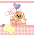 Cute template for baby card vector image