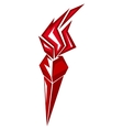 Red stylized torch vector image