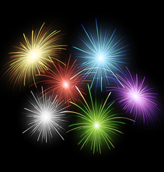 Firework set vector image