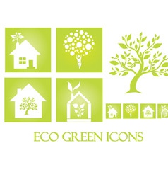 Eco green icons Eco green icons vector image