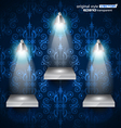 Shelf with spotlights vector image