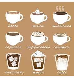 Morning coffee set EPS10 vector image