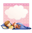 Girl sleeping vector image