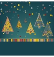 Retro christmas card template vector image